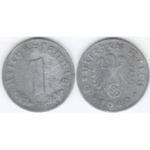  Circulated 1940 E German Pfennig   Muldenhutten Mint 