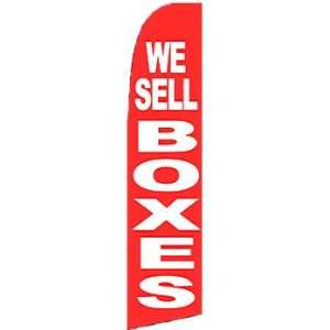  We Sell Boxes Swooper Feather Flag Red