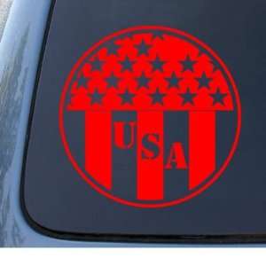 USA CIRCLE   Patriotic   Vinyl Car Decal Sticker #1323  Vinyl Color 