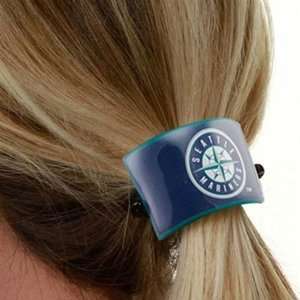 MLB Seattle Mariners Clip On Style Ponytail Holder W/ Tangle Resistant 
