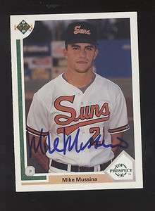 A6142 1991 Upper Deck #65 Mike Mussina RC Autograph Orioles  
