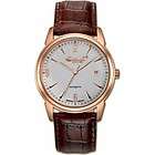 Louis Bolle Incognito Gents Jump Hour w brown Leather Strap automatic 