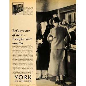  1933 Ad York Air Conditioning Unit System Ice Machinery 