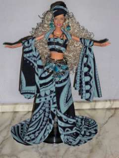 OOAK Black/Light Blue Gypsy Fantasy Barbie Artist Doll  