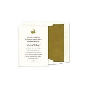  Gold Basinet Announcement Baby Invitations Baby