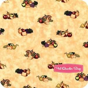  Through The Grapevine Cork Fruits and Cheeses Fabric   SKU 