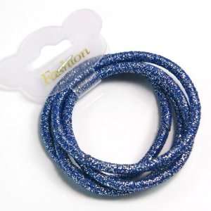 Hair Tie /Elastic Band/ Ponytail Holders Metallic Colour Blue Tone / 1 
