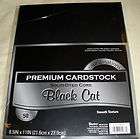   Premium Cardstock Scrapbooking Paper 8.5 x 11 BLACK CAT 50 Sheets
