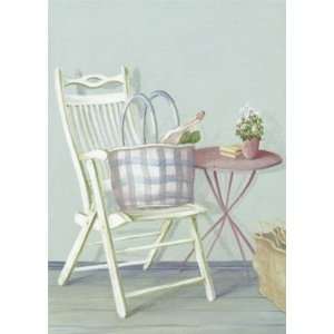  White Chair Red Table   Poster by Lucciano Simone (20x28 