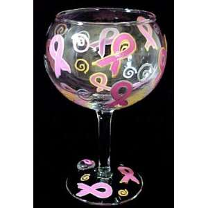  Pretty in Pink Design   Hand Painted   Grande Goblet   17 