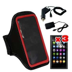   Charger + Red Sports Armband for Nokia N9 Cell Phones & Accessories