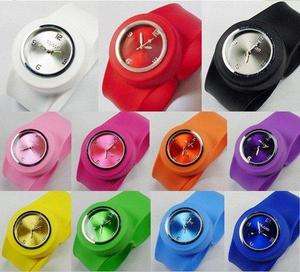 Lot of 10 Pc Fashion Slap Watch   Choose from 10 Colors  