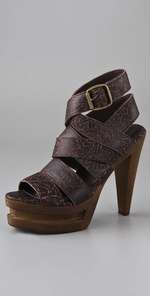 Jeffrey Campbell Ric Tooled Leather Sandals  