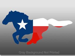 Texas Horse Shaped Flag Sticker Decal Quarterhorse  