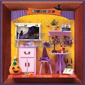 Doll House Miniature Furniture Halloween Room Kits Toy  