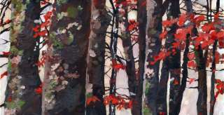 PRINT Landscape Trees Forest Woods Painting Art Zen  
