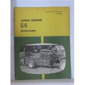   John Deere 54 spreader operators manual, issue 19 John Deere Books