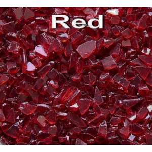  Fireplace Glass , RED ~1/8 1/2, 1 LBS Patio, Lawn 