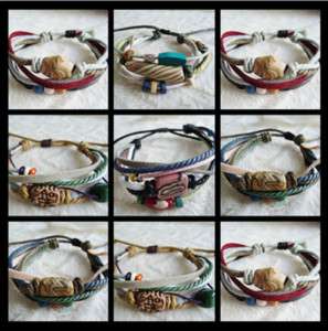 wholesale mix 30 strands assorted leather bracelets  