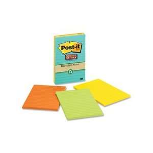3M Commercial Office Supply Div. Super Sticky Notes, Recycled, 4x6 