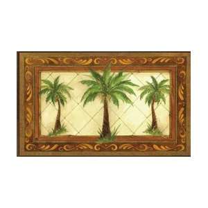  Regal Palm Tree Trio Tapestry Indoor Outdoor Mat