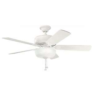 Saxon Select Collection 52 Satin Natural White Ceiling Fan with Satin 