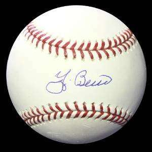  Autographed Yogi Berra Baseball   Yankee Stadium OML 