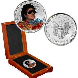  Colorized Silver Eagle Dollar – the 80s Michael Jackson 