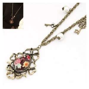  Romantic Rose Sweater Chain or necklace, Boheamian Look Jewelry