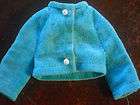 Vintage skipper Triple Treat Blue Velvet Jacket with Peal Buttons