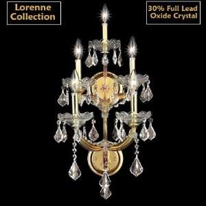   CD3072G Wall Sconce Solid Brass Lead Oxide Crystal