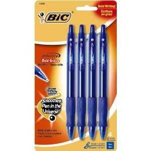  BIC Velocity Bold Ball Pen, 1.6mm, Blue, 4ct (VLGBP41 Blu 