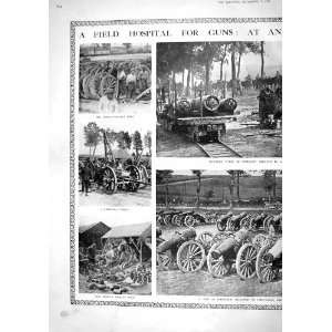  1916 Field Hospital War Artillery Howitzers Weapons Soldiers 