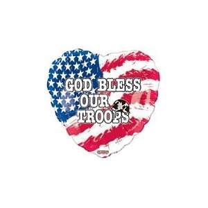  18 God Bless Our Troops   Mylar Balloon Foil Health 