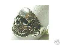 Skeleton Ring GOTHIC death Silver Laughing Skull  