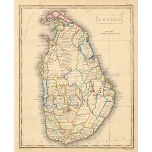  Arrowsmith 1836 Antique Map of Ceylon