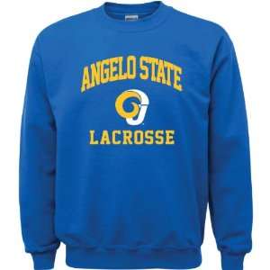  Angelo State Rams Royal Blue Youth Lacrosse Arch Crewneck 