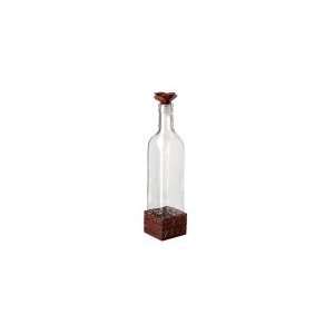   Decorative Square Glass Bottles with Rose Stoppers