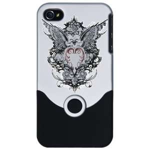   or 4S Slider Case Silver Nosce Te Ipsum Know Thyself Heart and Wings