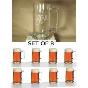    Set of 8 Personalized 27oz Big Beer Mug, Stein 