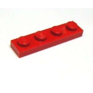 Lego Building Accessories 1 x 4 Red Plate, Bulk   50 Pieces per 