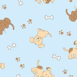  Peek A Boo Puppy Flannel 42/43 100% Cotton D/R Puppy With 