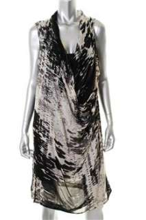 Pure DKNY NEW Black Casual Dress BHFO Sale L  