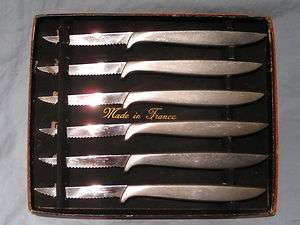 Set Of 6 Vintage French Stainless Steel Steak knives  