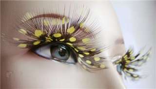 FEATHER False Lady Makeup Gaga Style Eyelash Eye Lashes  