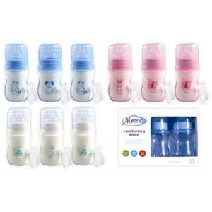 Nurtria 3 Pack Self Sterilizing Baby Bottles, BPA Free  