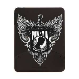  iPad 5 in 1 Case Matte Black POWMIA Angel Winged Shield 