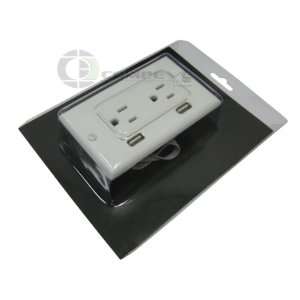  AC Wall Power Outlet With 2 Two USB Ports Charge Your 