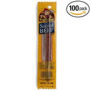 Trails Best Smoked Beef Stick , 1 Ounce Packages (Pack of 100 