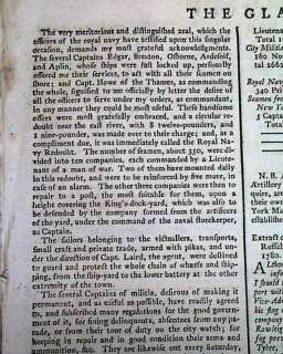   GLASGOW SCOTLAND Revolutionary War United Kingdom UK Old Newspaper